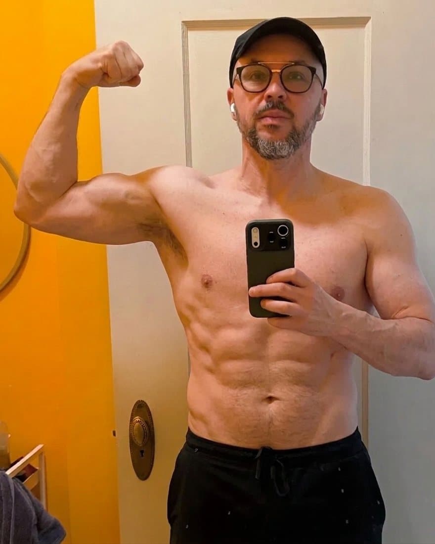AI preview of the same person at their goal weight, same pose