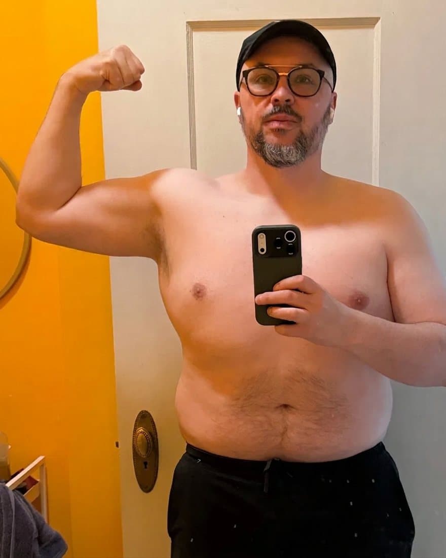 Your photo, today: shirtless mirror selfie